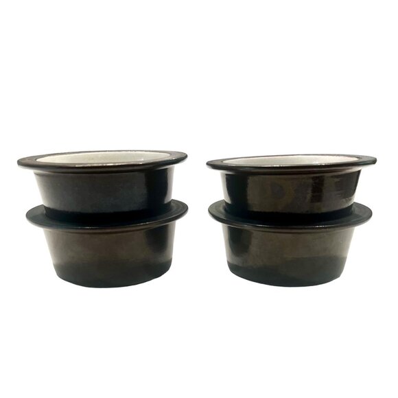 Heath Ceramics Rim Bowls Bakers (Set of 2) Opaque White Matte Brown 5 1/8" - Picture 10 of 10